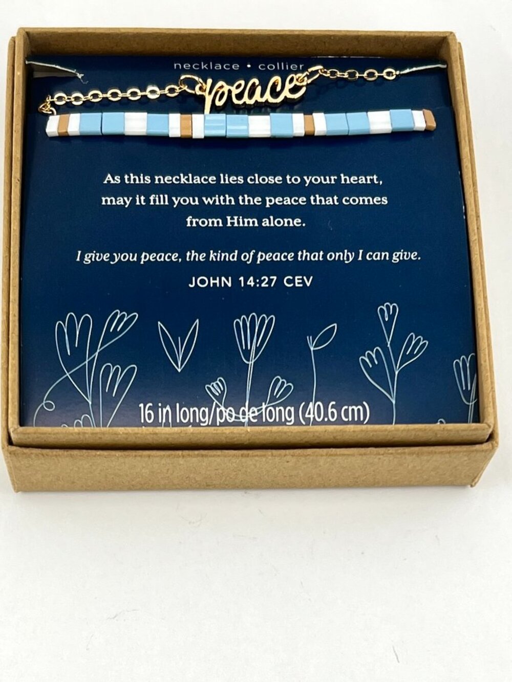 NIB Hallmark DaySpring Peace Double-Strand Necklace 16"